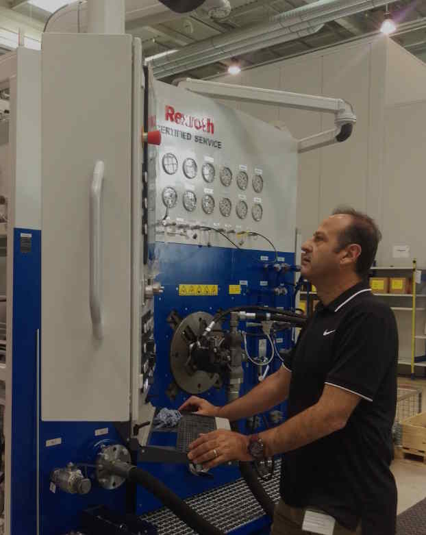Testing on the Rexroth Certified Service test bench